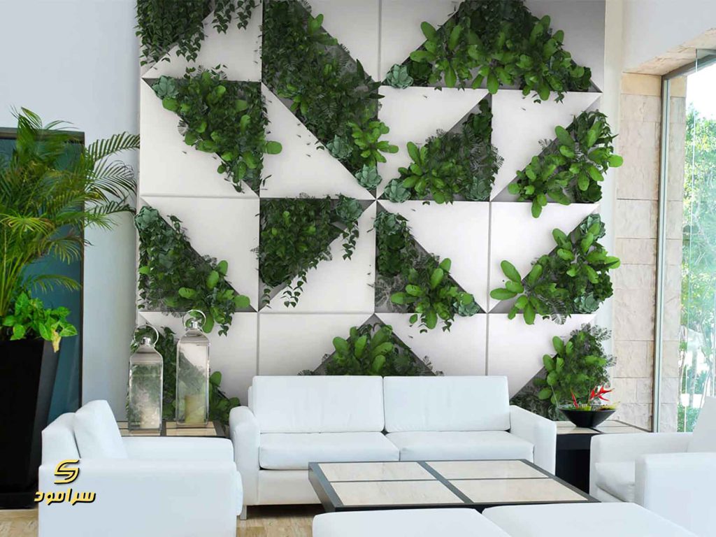 دیوارپوش گرین وال جدید و زیبا و دیزاین دیوار پذیرایی